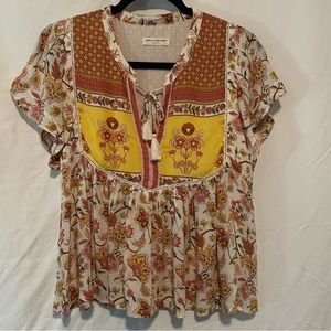 Spell and the gypsy collective portobello road short sleeve blouse, small